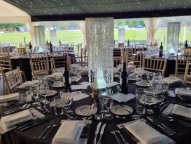 Rugby School table centrepieces