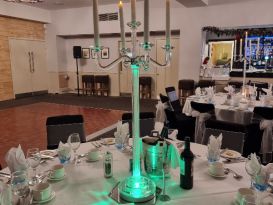crystal candleabras table centrepieces