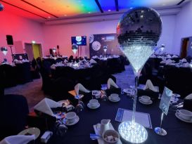 dulux awards glitterball centrepieces