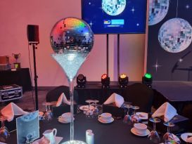 dulux awards glitterball centrepieces