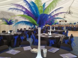 feather centrepieces bedford college