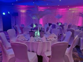 ostrich feather table centres