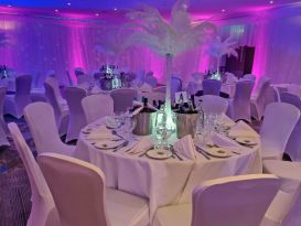 ostrich feather table centres