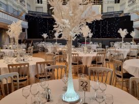 white tree centrepieces bhx town hall
