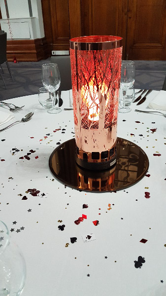 fire and ice themed centerpieces