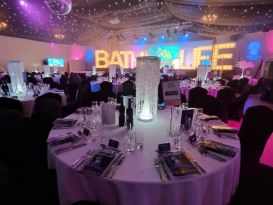 LED table centrepieces bath life awards