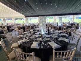 Rugby School table centrepieces