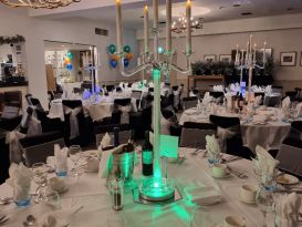 crystal candleabras table centrepieces