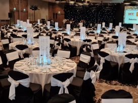 crystal chandelier centrepieces hilton wembley