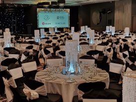 crystal chandelier centrepieces hilton wembley