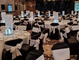 crystal chandelier centrepieces hilton wembley