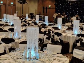 crystal chandelier centrepieces hilton wembley