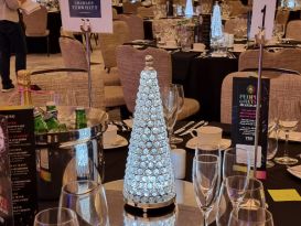 crystal cone centrepieces retail awards