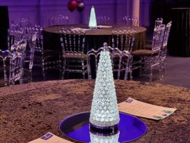 crystal cones LED centrepieces Grand Station Wolverhampton