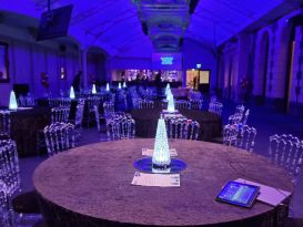 crystal cones LED centrepieces Grand Station Wolverhampton