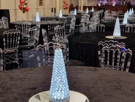 crystal cones LED centrepieces Grand Station Wolverhampton