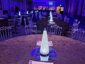 crystal cones LED centrepieces Grand Station Wolverhampton