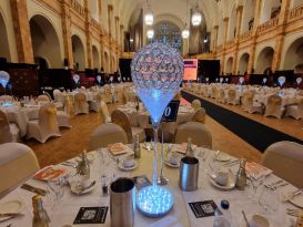 crystal globes centrepieces12 birminghamgreathall