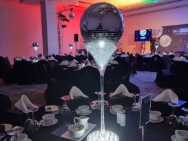 dulux awards glitterball centrepieces