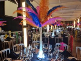 feather centrepieces Aspire Leeds