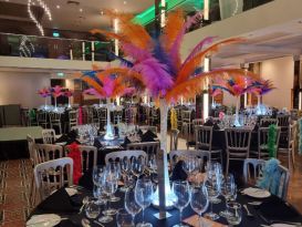 feather centrepieces Aspire Leeds