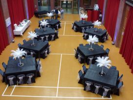 feathers black chaircovers worcester