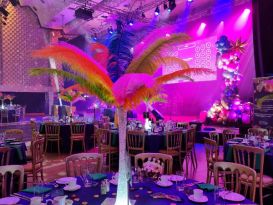 illuminated feather table centres poole- lighthouse
