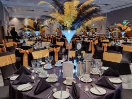 james bond feather centrepieces