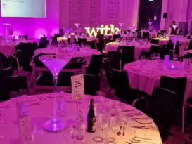 martini vase centrepieces Fairmont Windsor