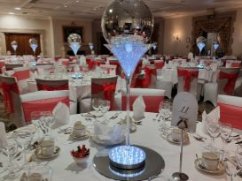 mirrorball centrepieces luton hoo