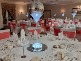 mirrorball centrepieces luton hoo