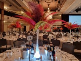 ostrich feather centrepieces London Marriott Park lane