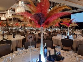 ostrich feather centrepieces London Marriott Park lane