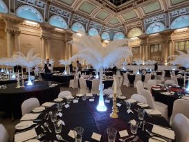 ostrich feather centrepieces harbourhotel bristol