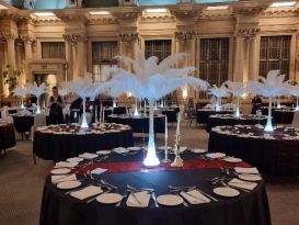 ostrich feather centrepieces harbourhotel bristol