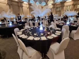 ostrich feather centrepieces harbourhotel bristol