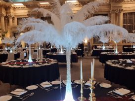 ostrich feather centrepieces harbourhotel bristol