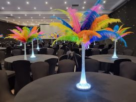 ostrich feather centrepieces hinckley island