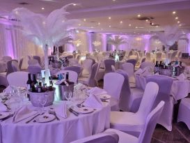 ostrich feather table centres