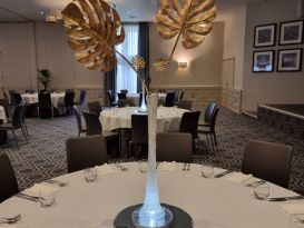 tropical goldleaf centrepieces