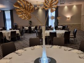 tropical goldleaf centrepieces