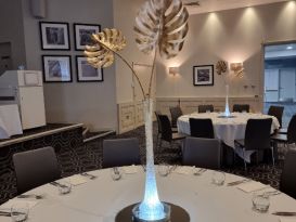 tropical goldleaf centrepieces