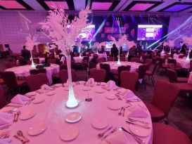 white leaf centrepieces6 ICCWales
