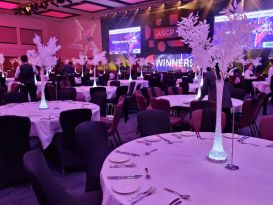 white leaf centrepieces7 ICCWales