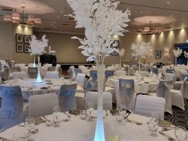 white leaf table centrepieces staverton