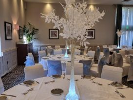 white leaf table centrepieces staverton