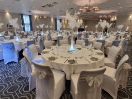 white leaf table centrepieces staverton