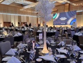 white led table centres awards event