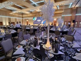 white led table centres awards event