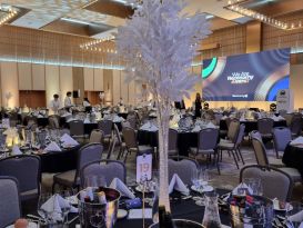 white led table centres awards event
